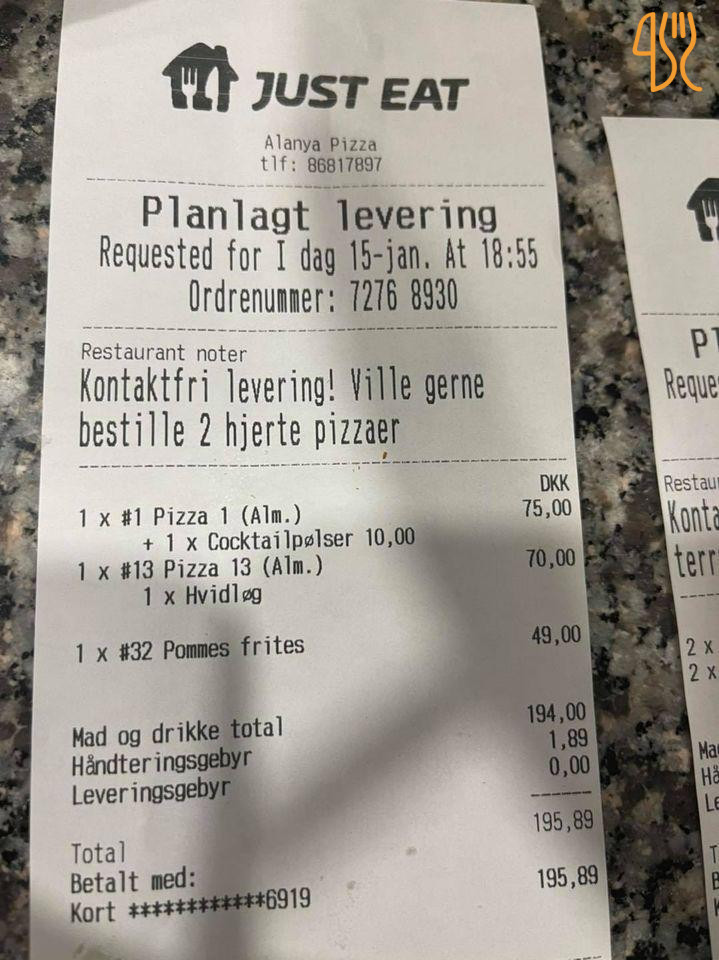 Alanya Pizza Menu