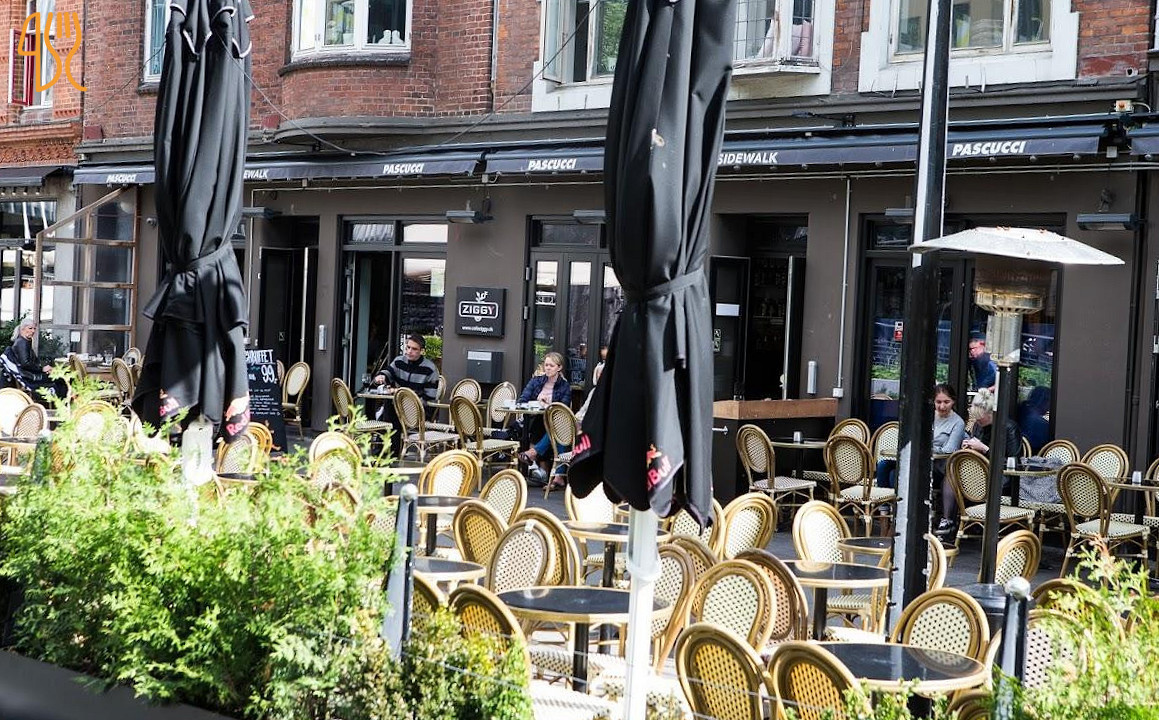 Café Sidewalk Udenfor