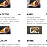 Yamas Menu