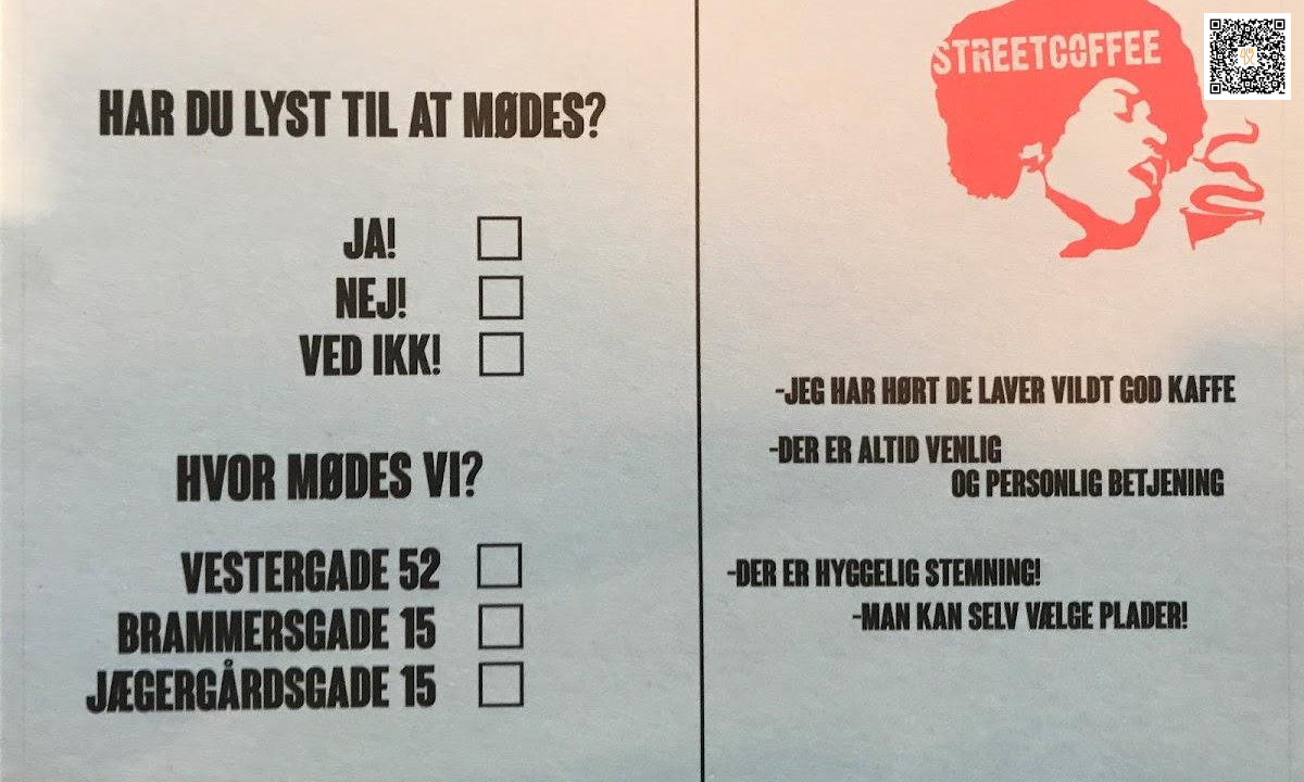Street Coffee Menu