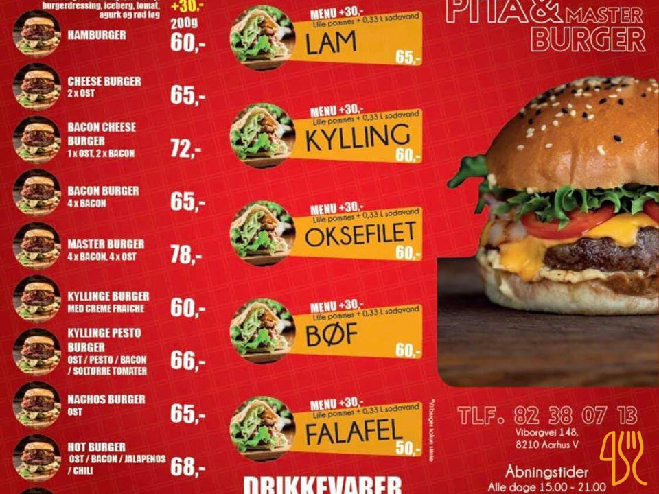 Pita Burger Master Menu