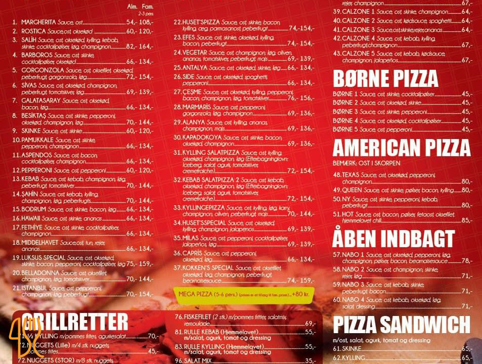 Pita Burger Master Menu