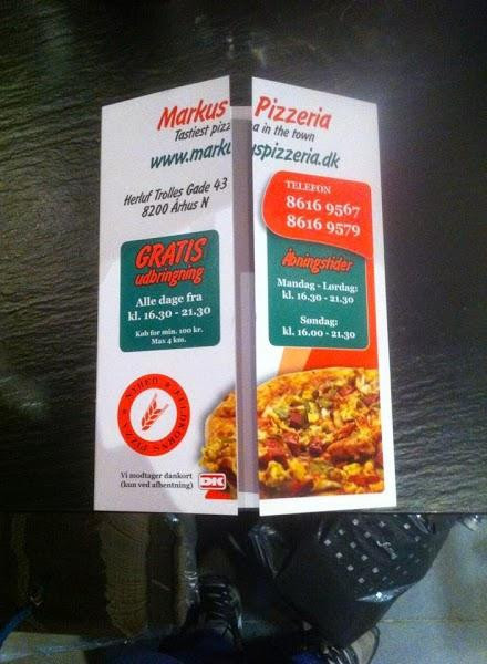 Markus Pizzaria Menu