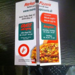 Markus Pizzaria Menu