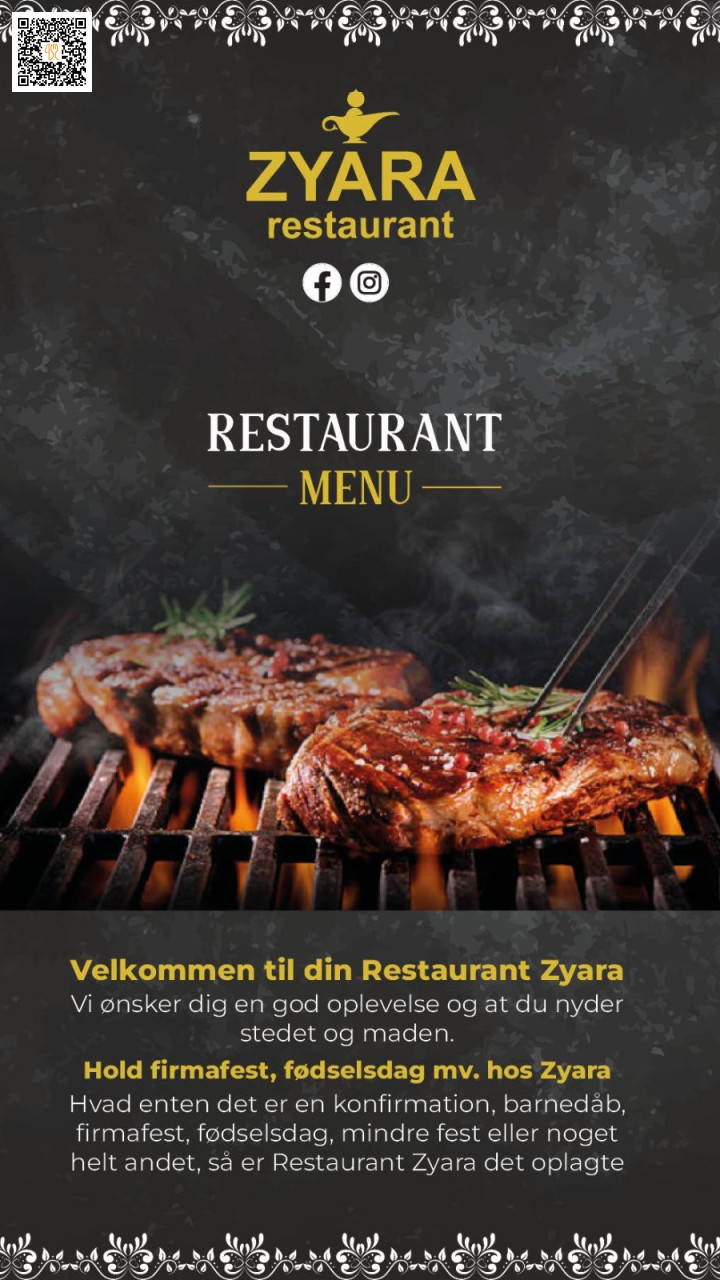 Zyara Menu