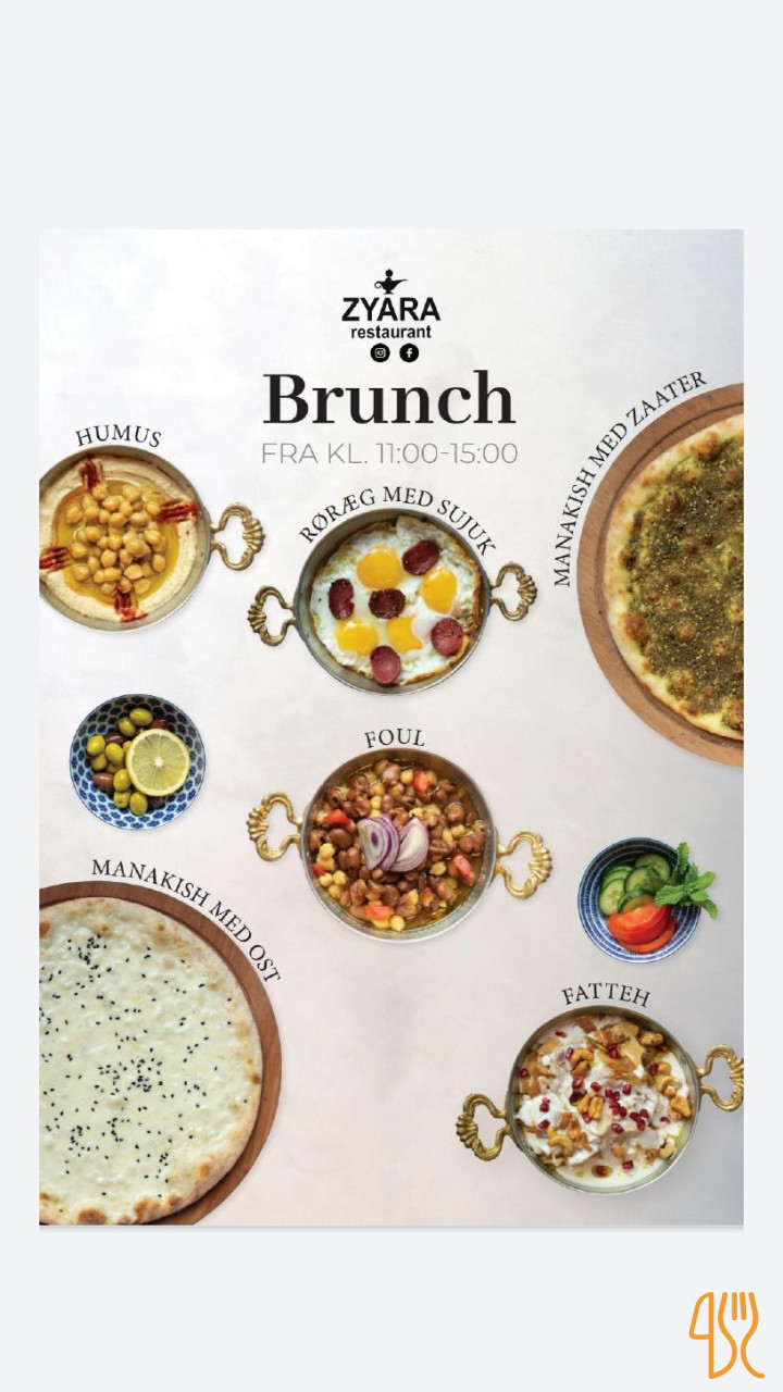 Zyara Menu