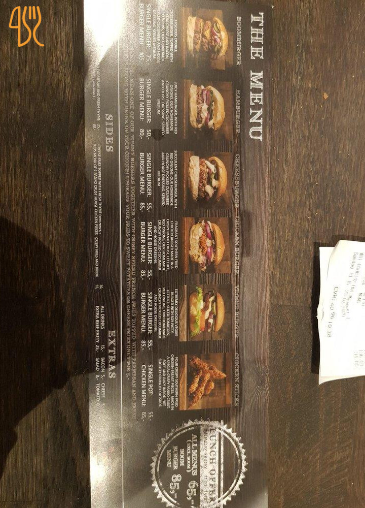Burger Boom Menu