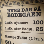Bodegaen Menu