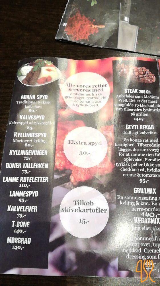 Metins Grill Menu