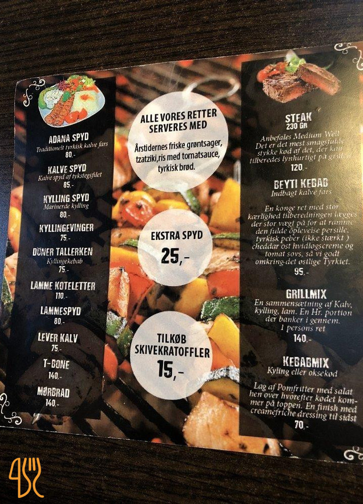 Metins Grill Menu