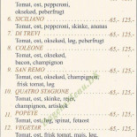 Pizza Pronta Menu