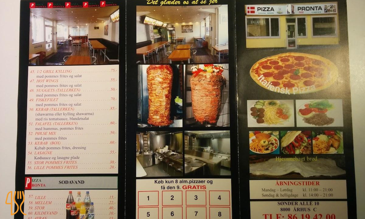 Pizza Pronta Menu