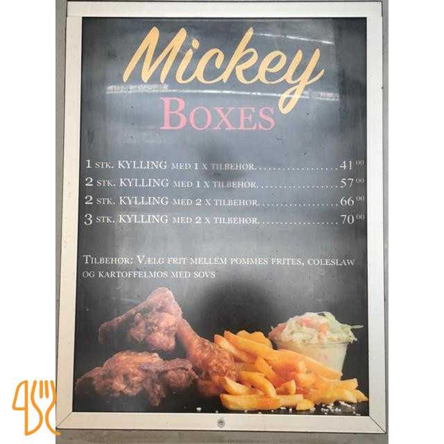 Mickey's Take-away Menu