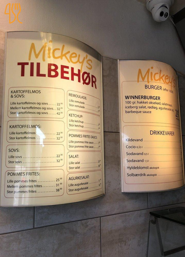 Mickey's Take-away Menu