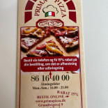 Prima Pizza/ Dr Pizza Menu