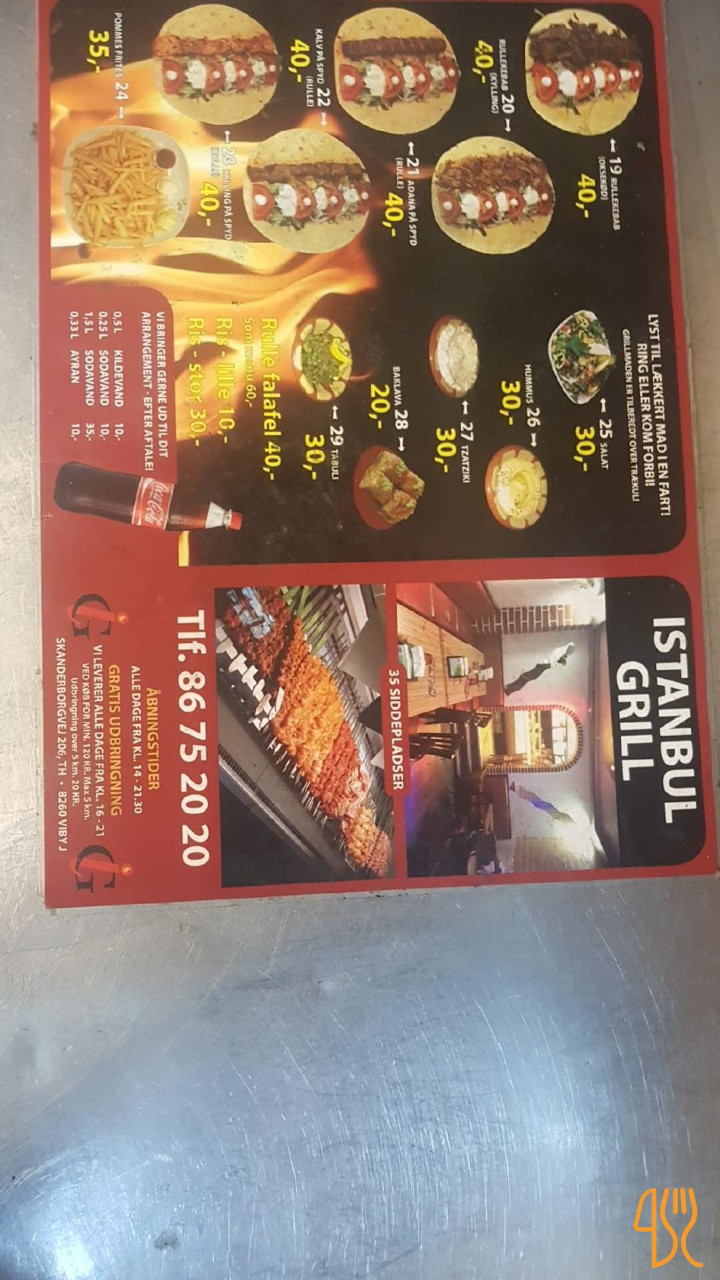 Istanbul Grill Menu
