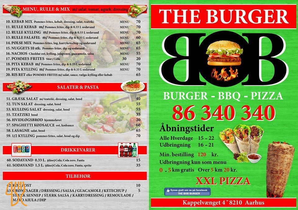 The Bob Burger Menu
