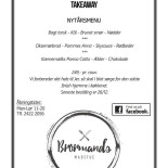 Brormands Madstue Menu