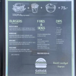 Garage Burgerbar Menu