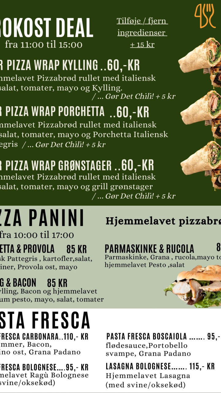 Caffé Bologna Menu