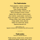 Thali Menu