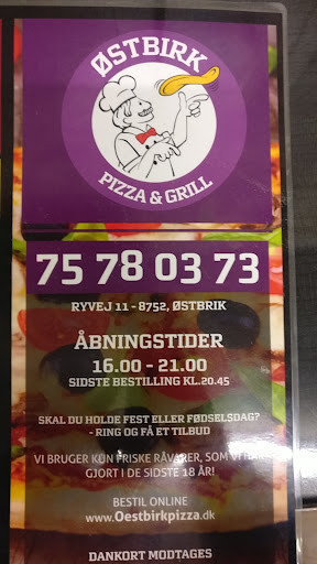 Oestbirk Pizza Menu