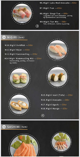 Aii Sushi Menu