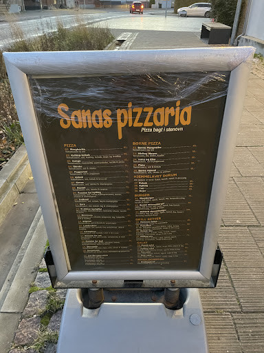 Sanas Pizzaria Menu