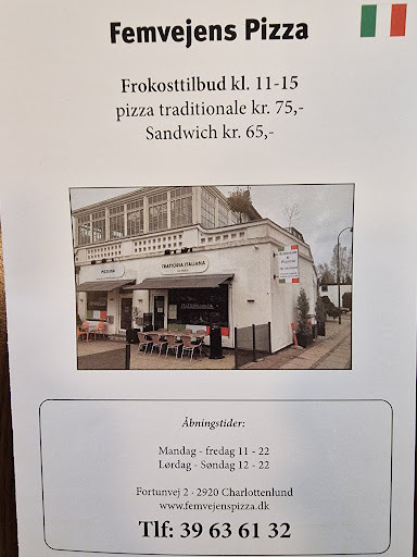 Femvejens Pizza Gril Menu