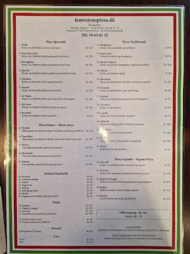 Femvejens Pizza Gril Menu