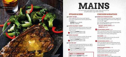Bollinis Menu