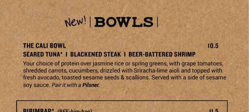 Halifax Menu