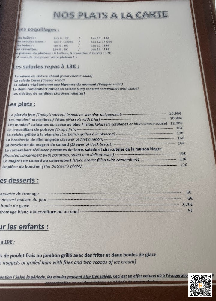 Fresh Kebab Menu