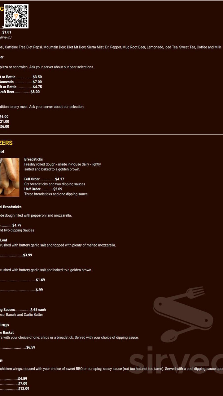 Izmir Kebab Menu