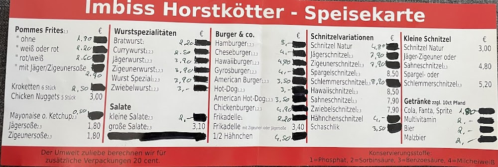 Mamma Mia Menu