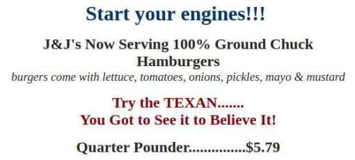 Burger King Menu