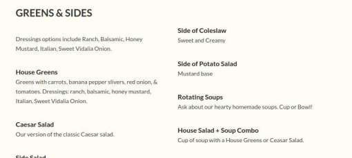 Bella Grill Menu