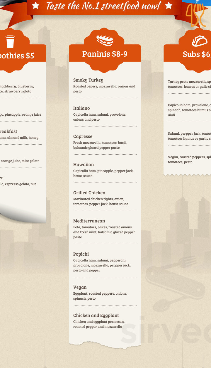 Vitto Pizza Menu