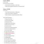 Cafe Waves Menu