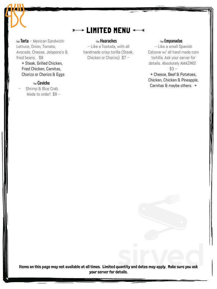 Sushi Amor Menu