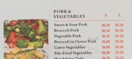 Bistro V Menu