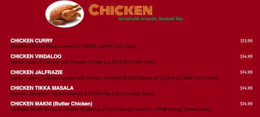 Groenvang Grill Menu
