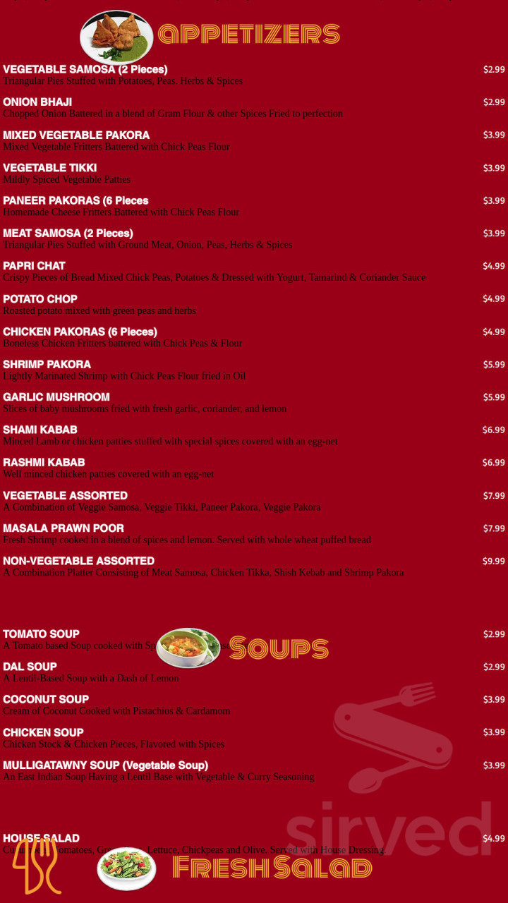 Groenvang Grill Menu