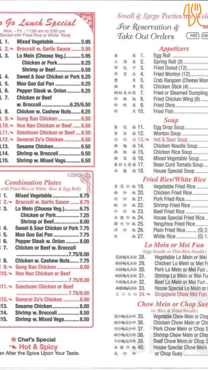 Mastro Menu