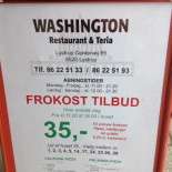 Washington Teria Menu