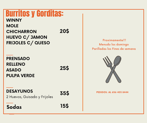 Den Gyldne Hane Menu