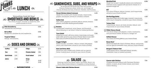Cafe Christian Ix Menu
