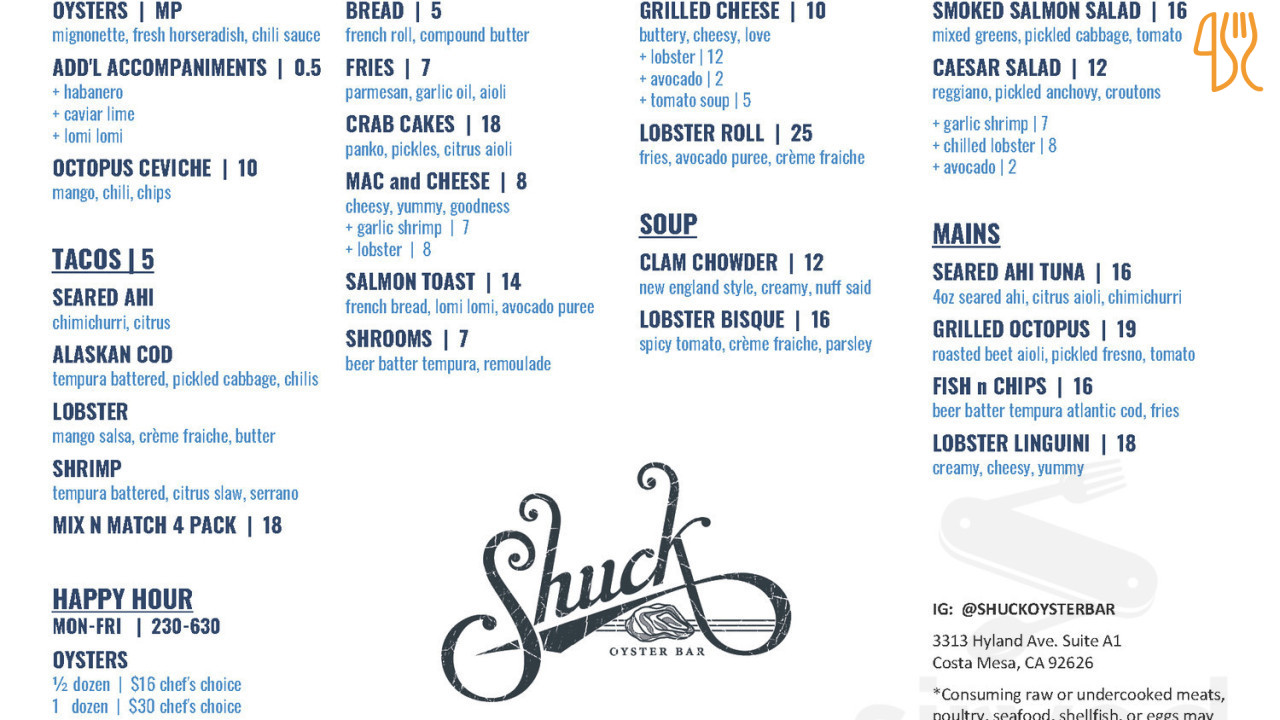 Moen Isola Pizza Menu