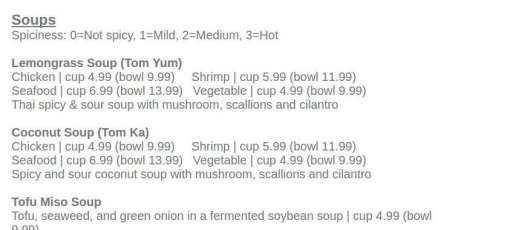 Cafe Vivaldi Menu