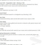 Cafe Vivaldi Menu
